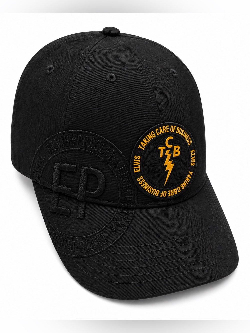 Elvis Presley - Black “Taking Care of Business” Baseball Cap